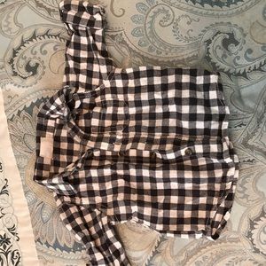 Crazy 8 boys long sleeve black and white  shirt